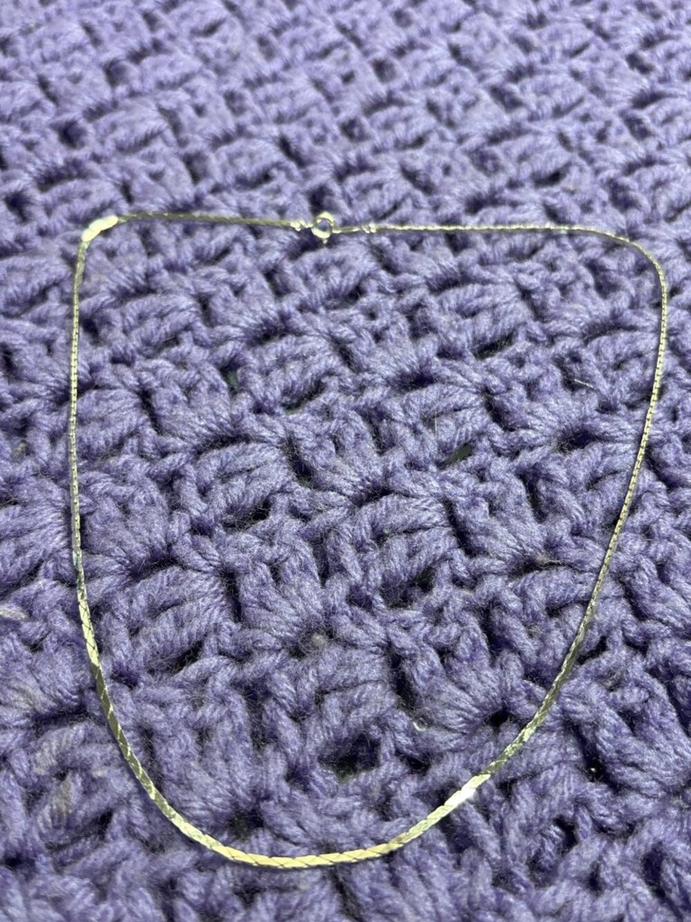 Vintage Japan Silvertone Cobra Chain Necklace Spring Ring 18 inches Long